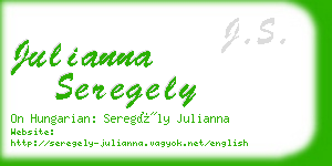 julianna seregely business card